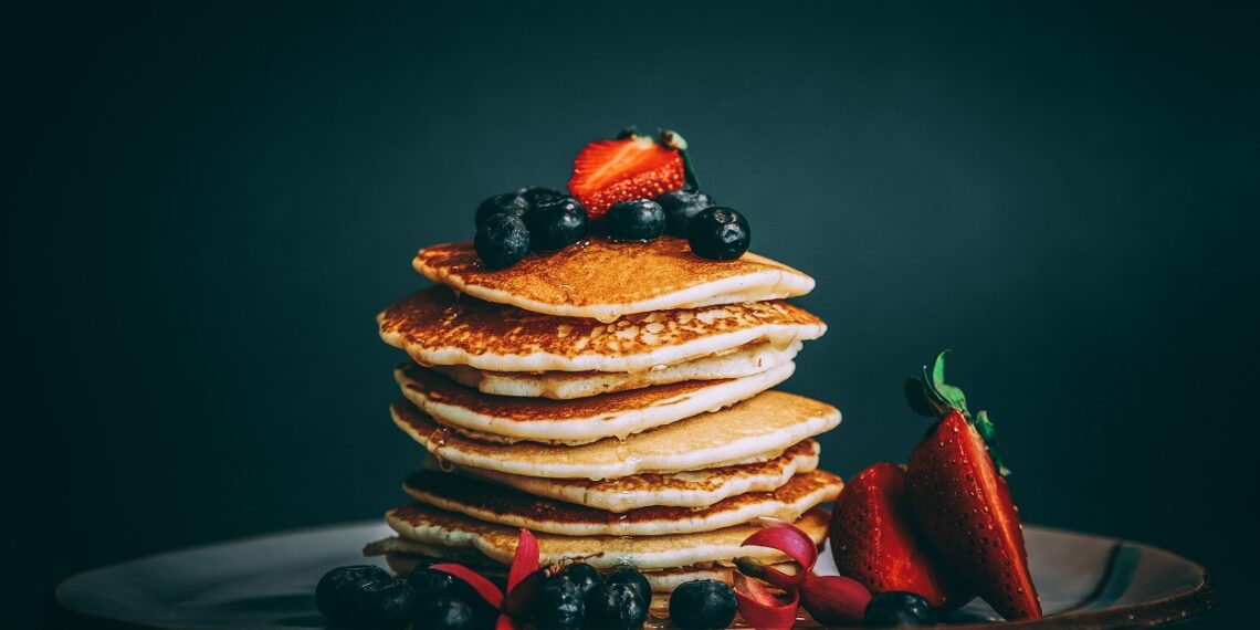 stack of delicious looking pancakes