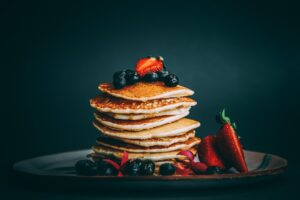 stack of delicious looking pancakes