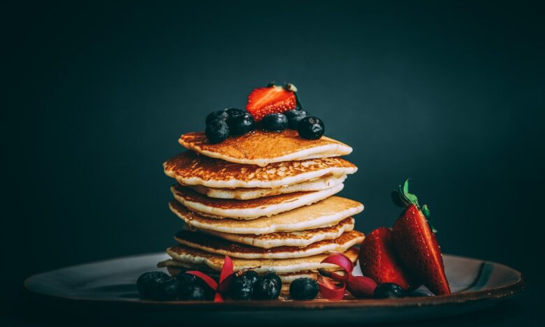 stack of delicious looking pancakes